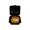 Boite Burger R-Box 130x130x95mm noir PP